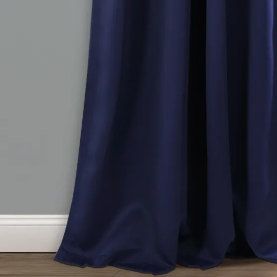 Navy Back Tab Blackout Curtain Panel Set, 84 In.-Kirkland's Home Store