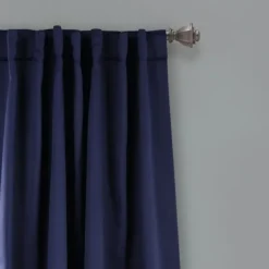 Navy Back Tab Blackout Curtain Panel Set, 63 In.-Kirkland's Home Best Sale