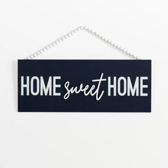 Navy Beaded Home Sweet Home Wall Plaque-Kirkland's Home Sale