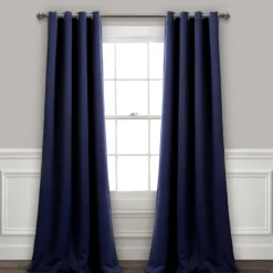 Navy Blackout Curtain Panel Set, 108 In.-Kirkland's Home Outlet