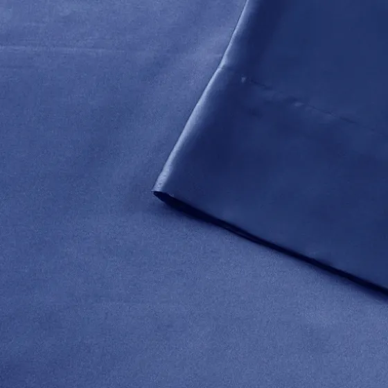 Navy Blue Satin 6-Pc. California King Sheet Set-Kirkland's Home Store