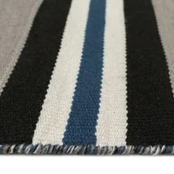 Navy Bold Stripe Indoor/Outdoor Area Rug, 5X7-Kirkland's Home Hot