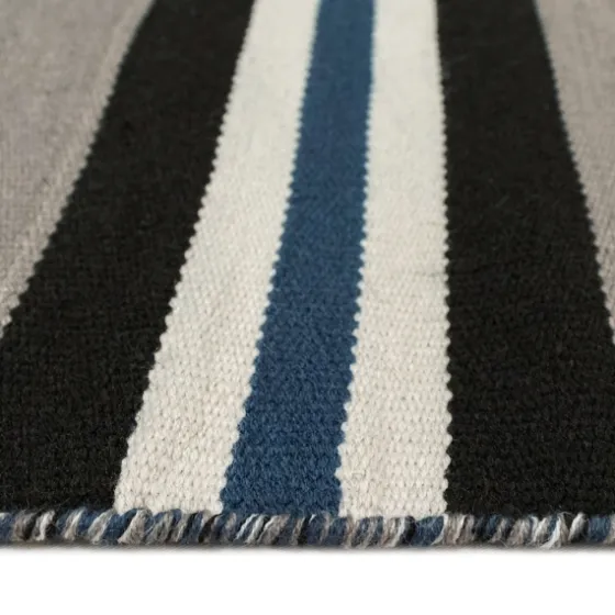 Navy Bold Stripe Indoor/Outdoor Area Rug, 5X7-Kirkland's Home Hot