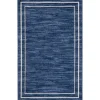 Navy Bordered Indoor/Outdoor Accent Rug, 2X4-Kirkland's Home Sale