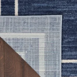 Navy Bordered Indoor/Outdoor Accent Rug, 2X4-Kirkland's Home Sale