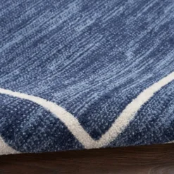Navy Bordered Indoor/Outdoor Accent Rug, 2X4-Kirkland's Home Sale