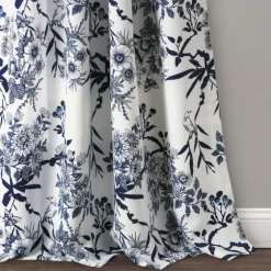 Navy Botanical Garden Curtain Panel Set, 95 In.-Kirkland's Home Sale