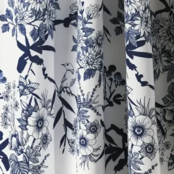 Navy Botanical Garden Curtain Panel Set, 95 In.-Kirkland's Home Sale