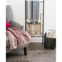 Navy Braided Stripe Throw-Kirkland's Home Cheap