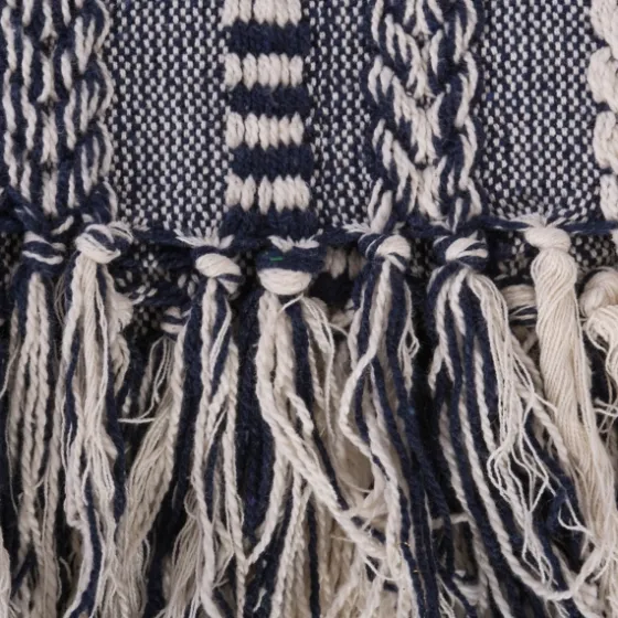 Navy Braided Stripe Throw-Kirkland's Home Cheap