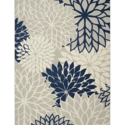 Navy Bright Floral Burst Outdoor Area Rug, 7X10-Kirkland's Home Cheap
