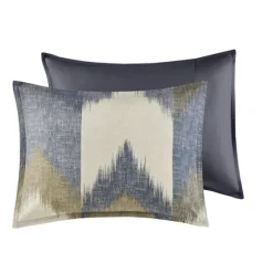 Navy Broken Chevron 3-Pc. Full/Queen Comforter Set-Kirkland's Home Sale
