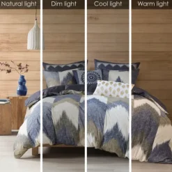 Navy Broken Chevron 3-Pc. Full/Queen Comforter Set-Kirkland's Home Sale