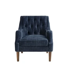 Navy Button Tufted Accent Chair-Kirkland's Home Outlet