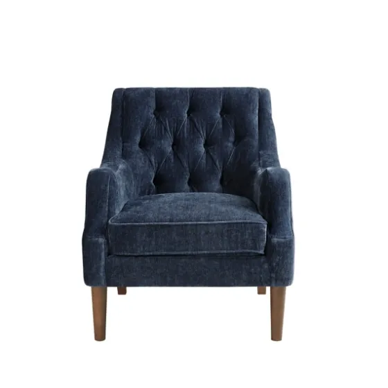 Navy Button Tufted Accent Chair-Kirkland's Home Outlet