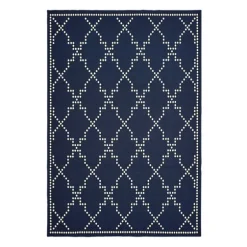 Navy Caden Outdoor Area Rug, 6X9-Kirkland's Home New