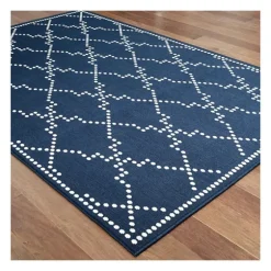 Navy Caden Outdoor Area Rug, 6X9-Kirkland's Home New