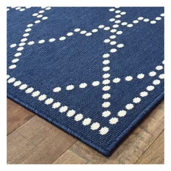 Navy Caden Outdoor Area Rug, 5X7-Kirkland's Home Clearance