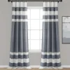 Navy Cape Cod Stripe Curtain Panel Set, 84 In.-Kirkland's Home Fashion