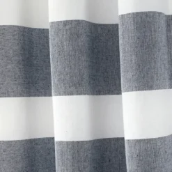 Navy Cape Cod Stripe Curtain Panel Set, 84 In.-Kirkland's Home Fashion