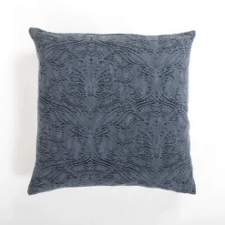 Navy Chenille Damask Pillow-Kirkland's Home Clearance