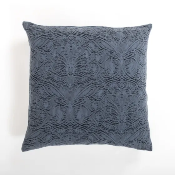 Navy Chenille Damask Pillow-Kirkland's Home Clearance
