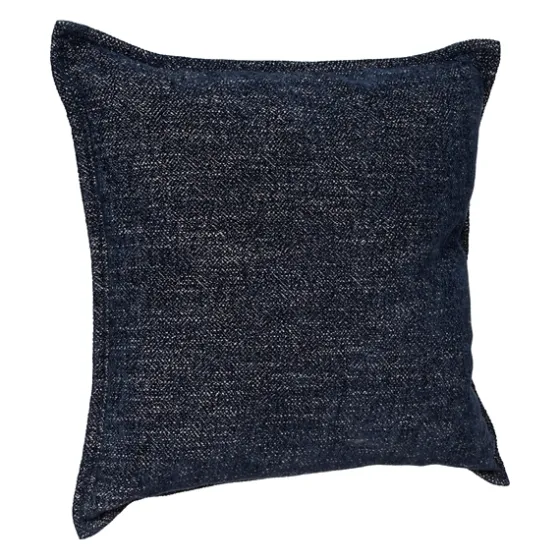 Navy Chenille Texture Flange Pillow, 22 In.-Kirkland's Home Online