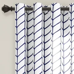 Navy Chevron 2-Pc. Panel Curtain Set, 84 In.-Kirkland's Home Cheap