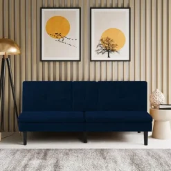 Navy Console Usb Port Convertible Sofa-Kirkland's Home New