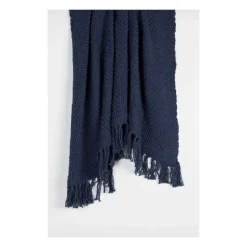 Navy Cotton Tassel Throw-Kirkland's Home Discount