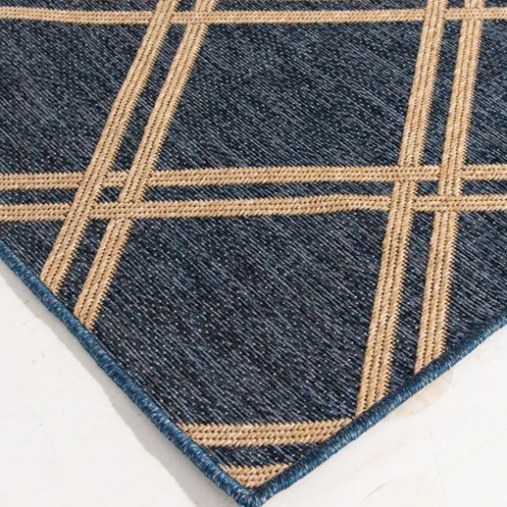 Navy Diamond Indoor/Outdoor Area Rug, 5X7-Kirkland's Home New