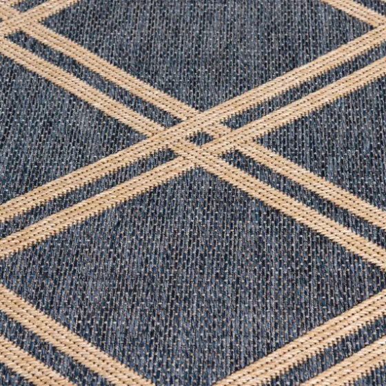 Navy Diamond Indoor/Outdoor Area Rug, 5X7-Kirkland's Home New