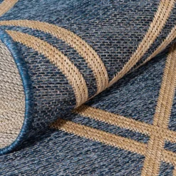 Navy Diamond Indoor/Outdoor Area Rug, 5X7-Kirkland's Home New
