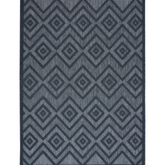 Navy Diamond Indoor/Outdoor Area Rug, 6X9-Kirkland's Home Sale