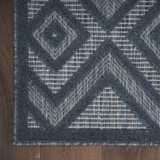 Navy Diamond Indoor/Outdoor Area Rug, 6X9-Kirkland's Home Sale
