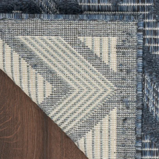 Navy Diamond Indoor/Outdoor Area Rug, 5X7-Kirkland's Home Shop