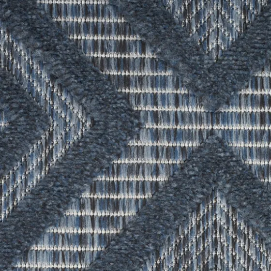Navy Diamond Indoor/Outdoor Area Rug, 5X7-Kirkland's Home Shop