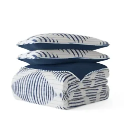 Navy Diamond Line Reversible 2-Pc. Twin Quilt Set-Kirkland's Home Shop