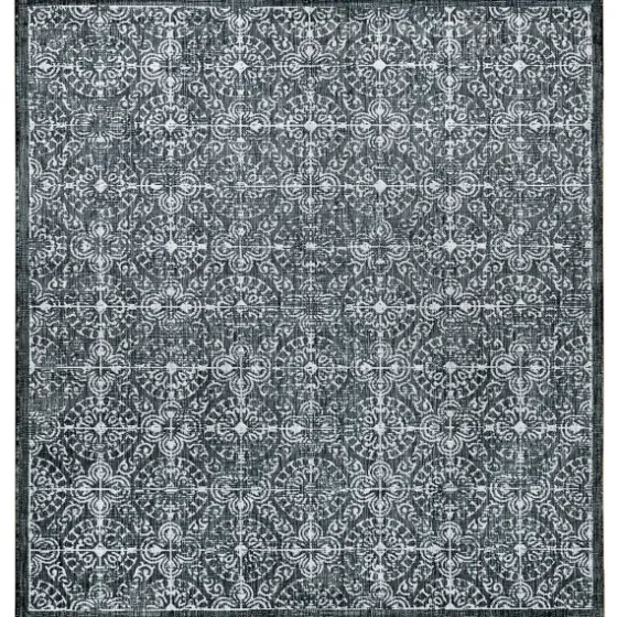 Navy Embellished Indoor/Outdoor Area Rug, 7X7-Kirkland's Home Best Sale
