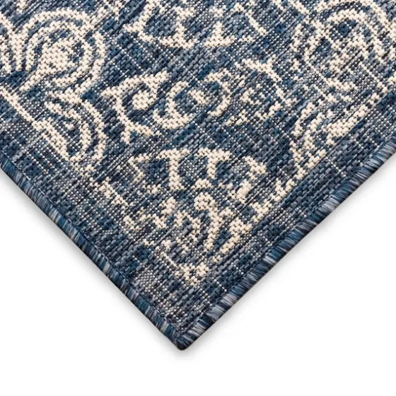 Navy Embellished Indoor/Outdoor Area Rug, 7X7-Kirkland's Home Best Sale