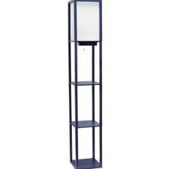Navy Etagere Shelf Charging Floor Lamp-Kirkland's Home Store