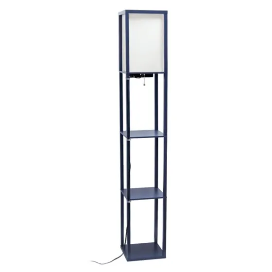 Navy Etagere Shelf Charging Floor Lamp-Kirkland's Home Store