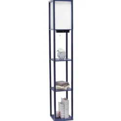 Navy Etagere Shelf Charging Floor Lamp-Kirkland's Home Store