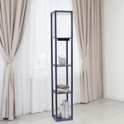 Navy Etagere Shelf Charging Floor Lamp-Kirkland's Home Store