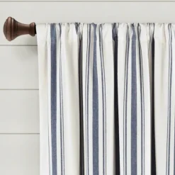 Navy Farmhouse Stripe Curtain Panels, Set Of 2-Kirkland's Home Store