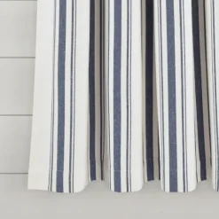 Navy Farmhouse Stripe Curtain Panels, Set Of 2-Kirkland's Home Store