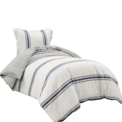 Navy Farmhouse Stripe 2-Pc. Twin Xl Duvet Set-Kirkland's Home Clearance