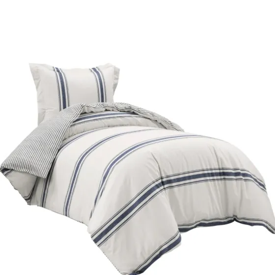 Navy Farmhouse Stripe 2-Pc. Twin Xl Duvet Set-Kirkland's Home Clearance
