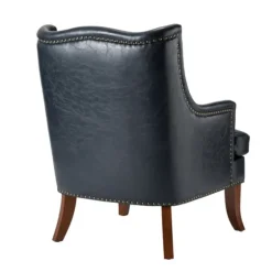 Navy Faux Leather Wingback Accent Chair-Kirkland's Home Best Sale