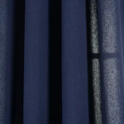 Navy Faux Linen Curtain Panel Set, 84 In.-Kirkland's Home Hot